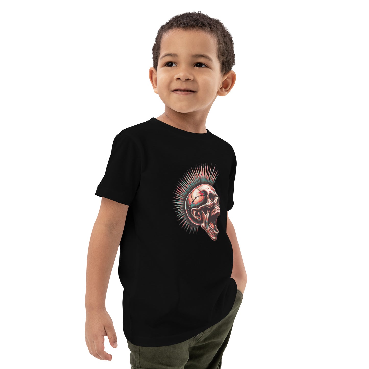 Bio-Baumwoll-T-Shirt für Kinder Skull Punk