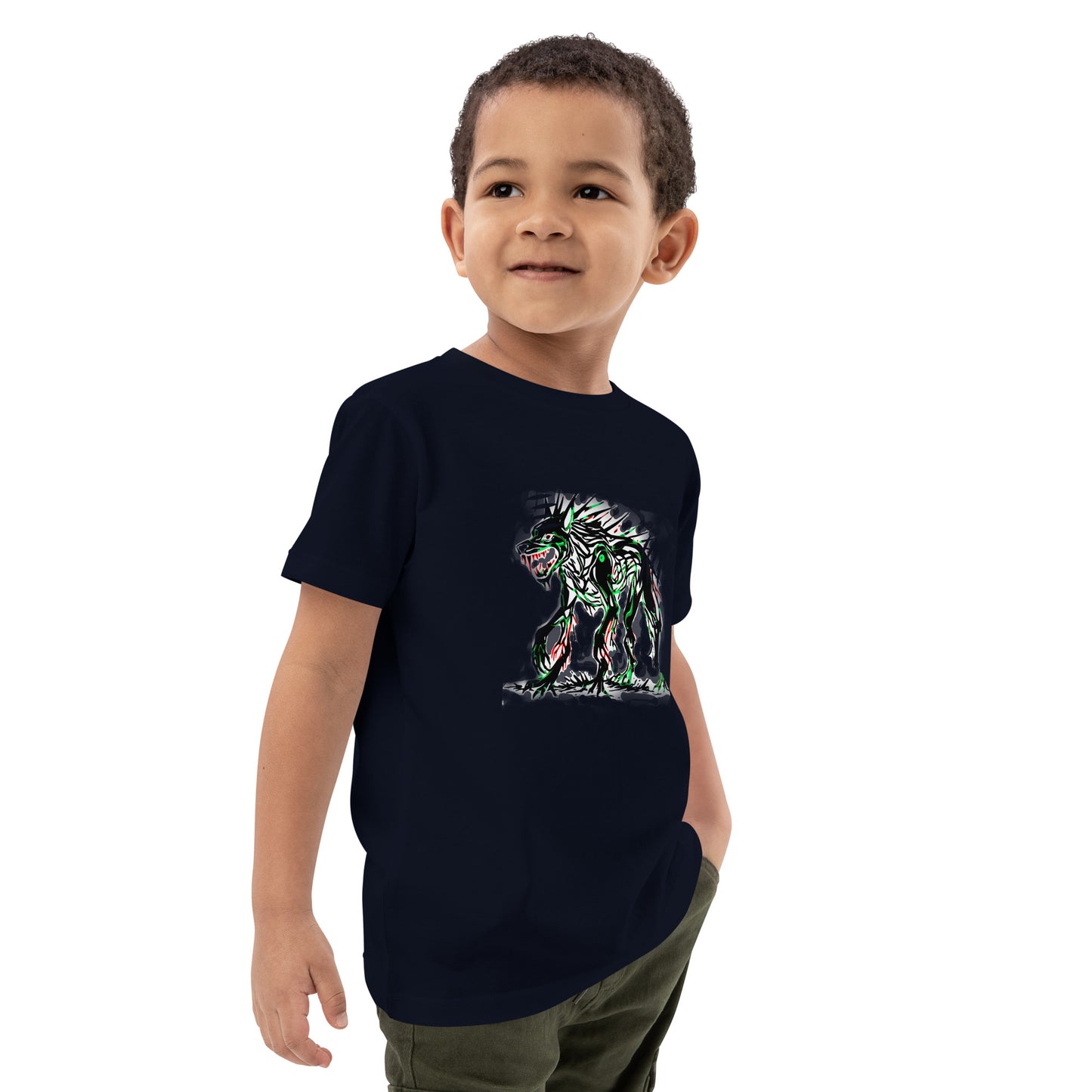 Bio-Baumwoll-T-Shirt für Kinder Wolf