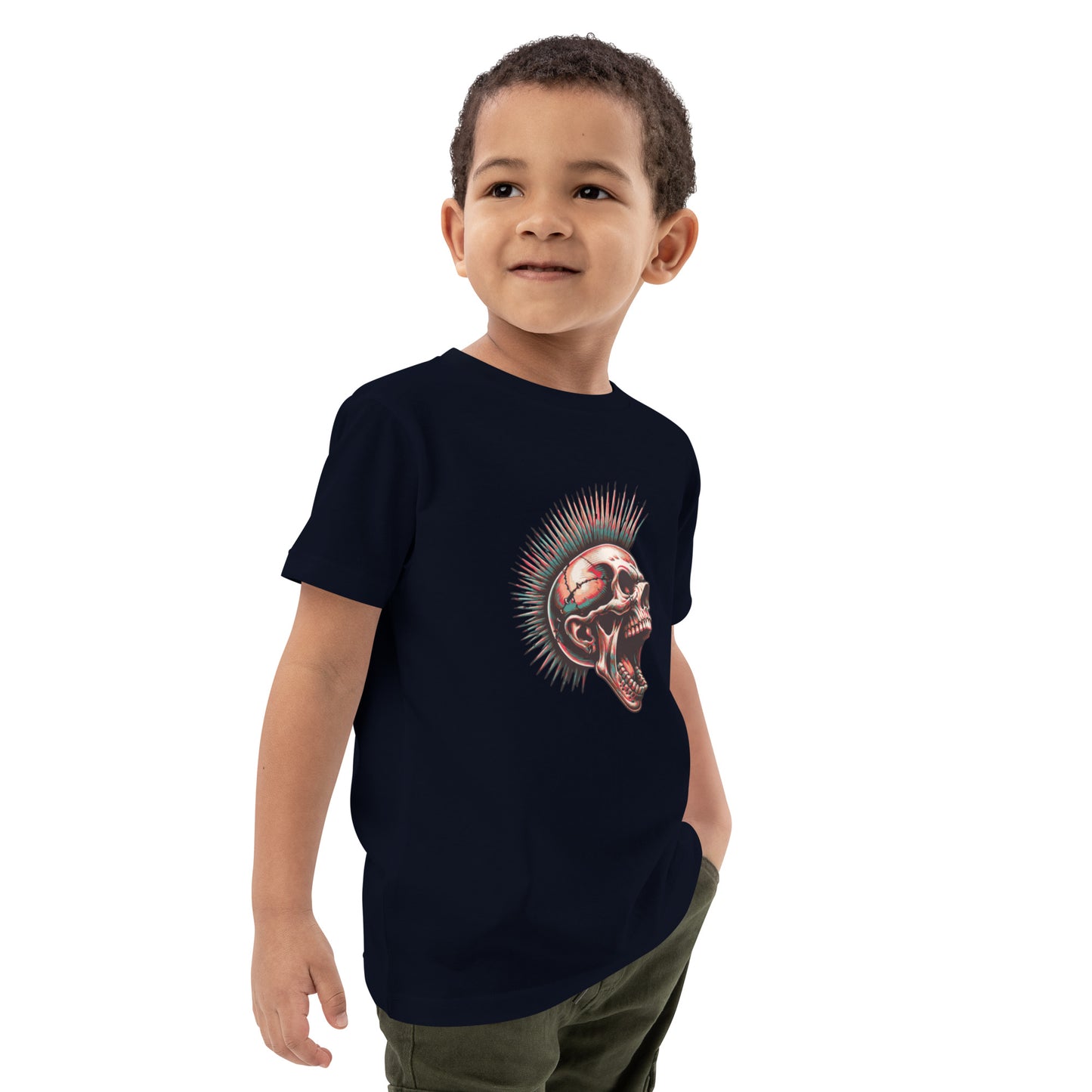 Bio-Baumwoll-T-Shirt für Kinder Skull Punk