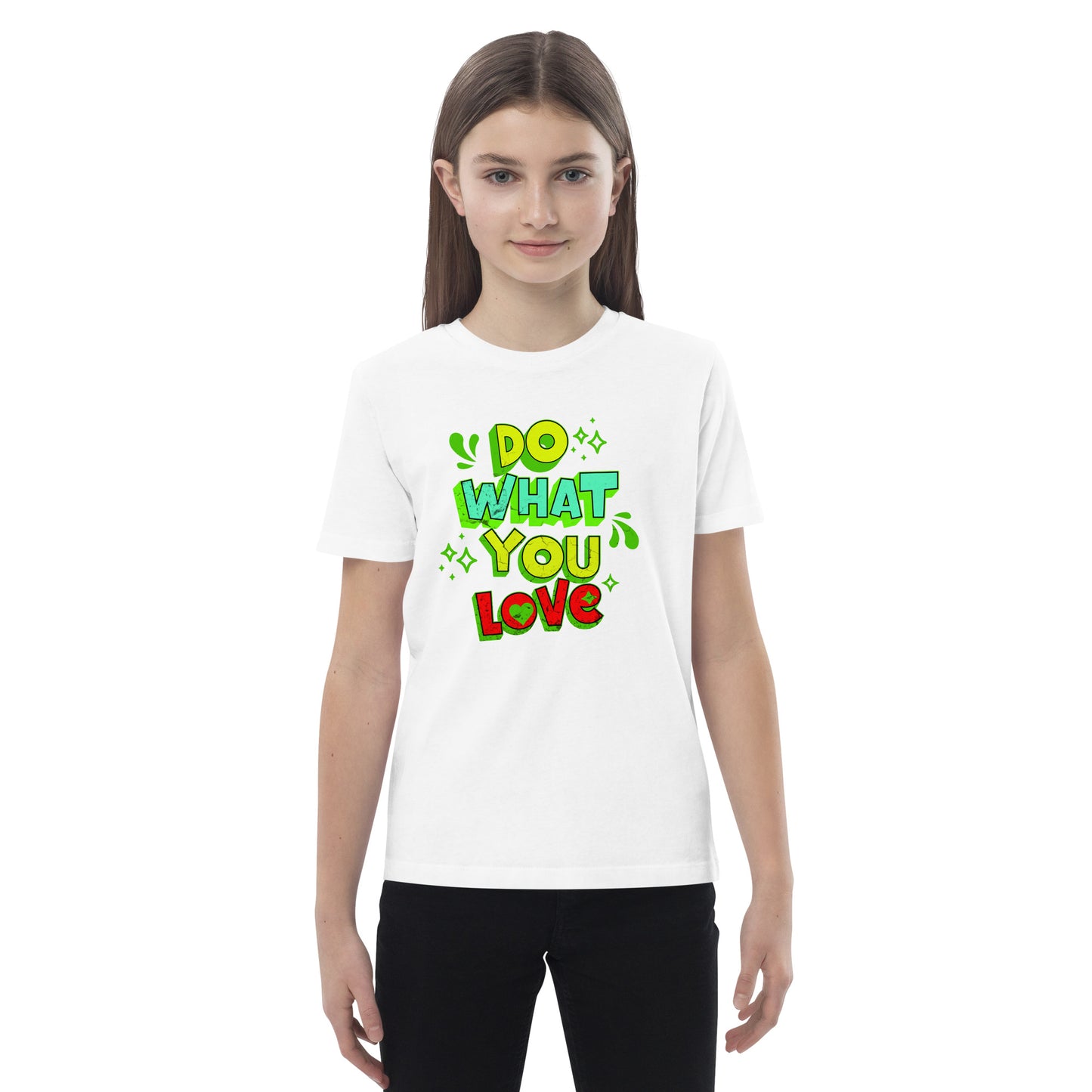 Bio-Baumwoll-T-Shirt für Mädchen "Do What You Love"