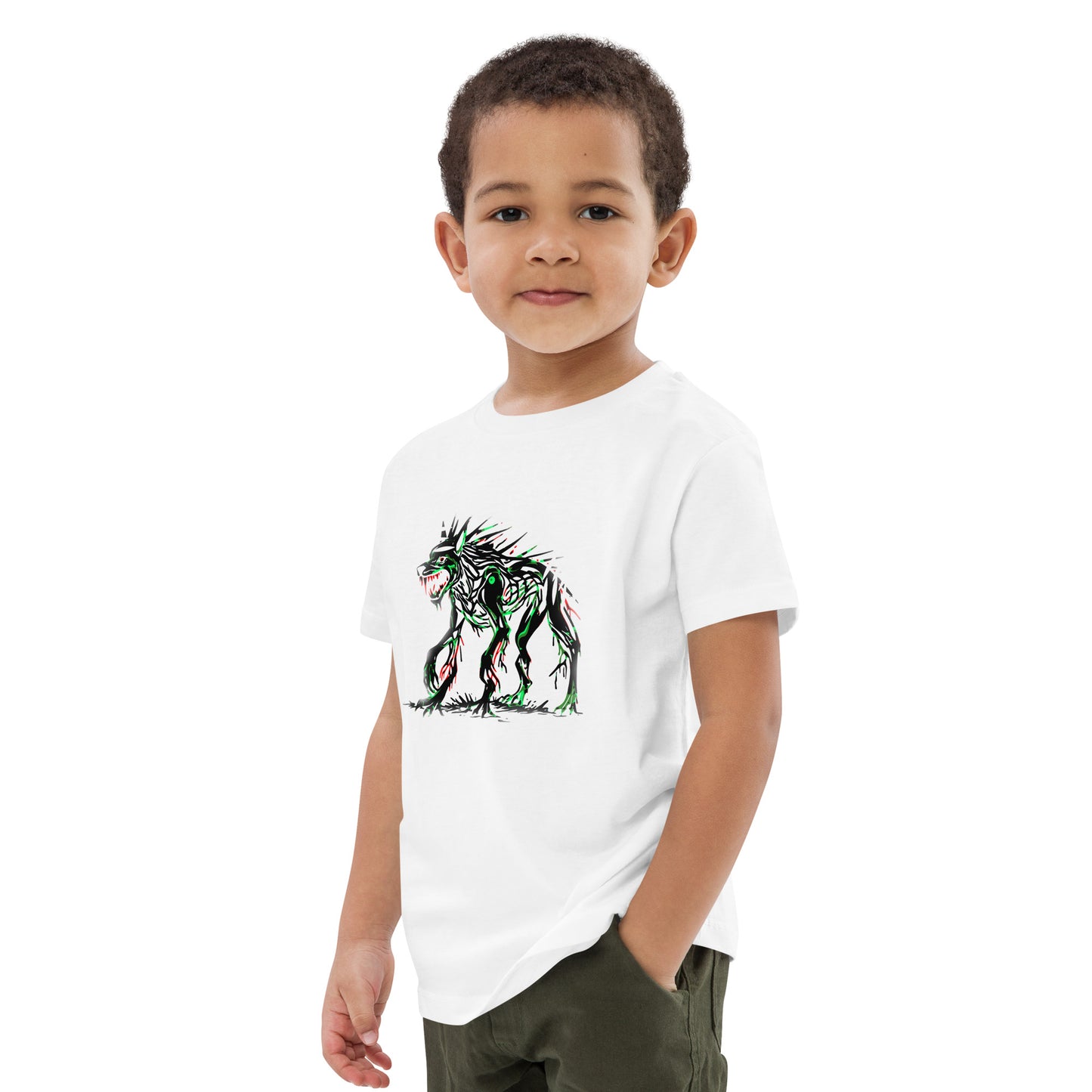Bio-Baumwoll-T-Shirt für Kinder Wolf
