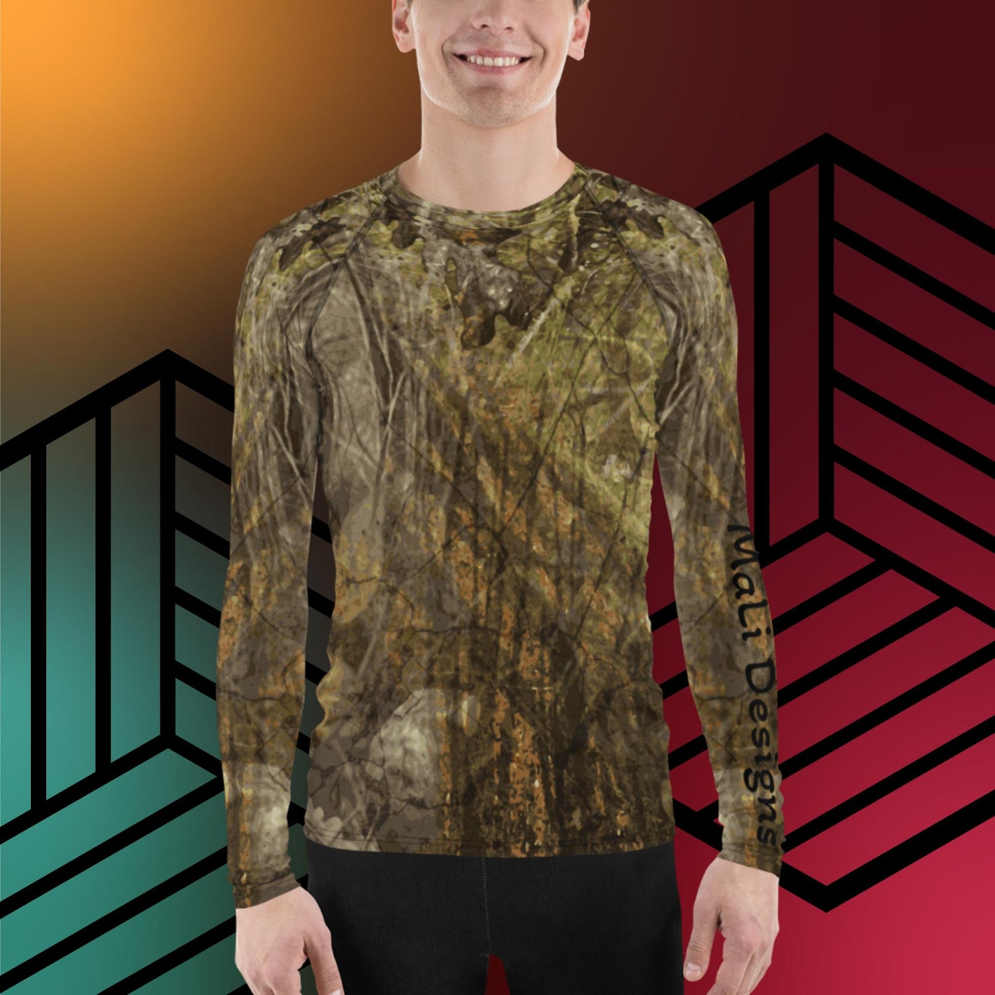 Herren-Rashguard Wald Tarn 4