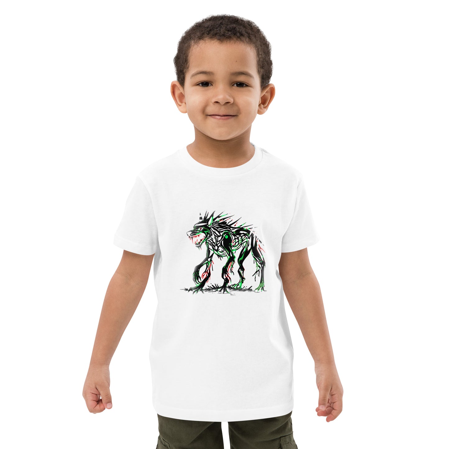 Bio-Baumwoll-T-Shirt für Kinder Wolf