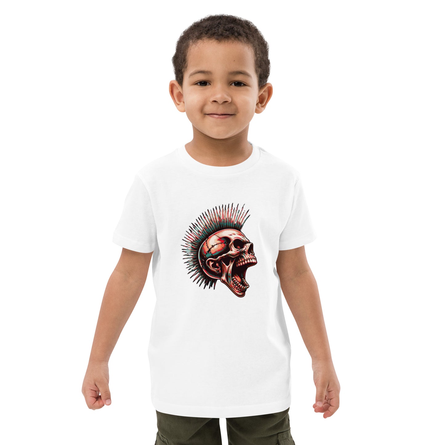 Bio-Baumwoll-T-Shirt für Kinder Skull Punk