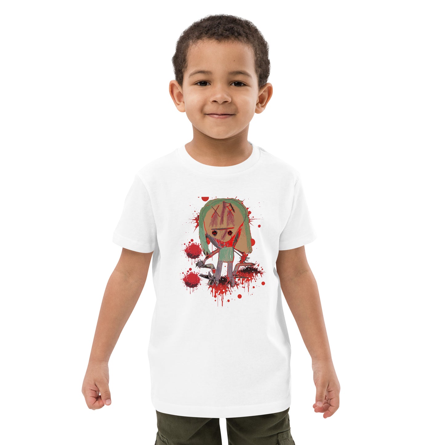 Bio-Baumwoll-T-Shirt für Kinder - Stanley Stella STTK909 Handdrawn Zombie by Felix