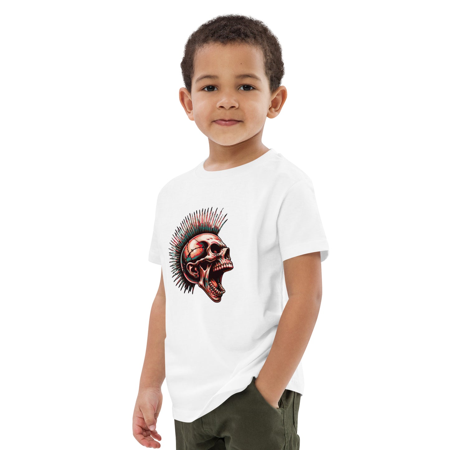 Bio-Baumwoll-T-Shirt für Kinder Skull Punk