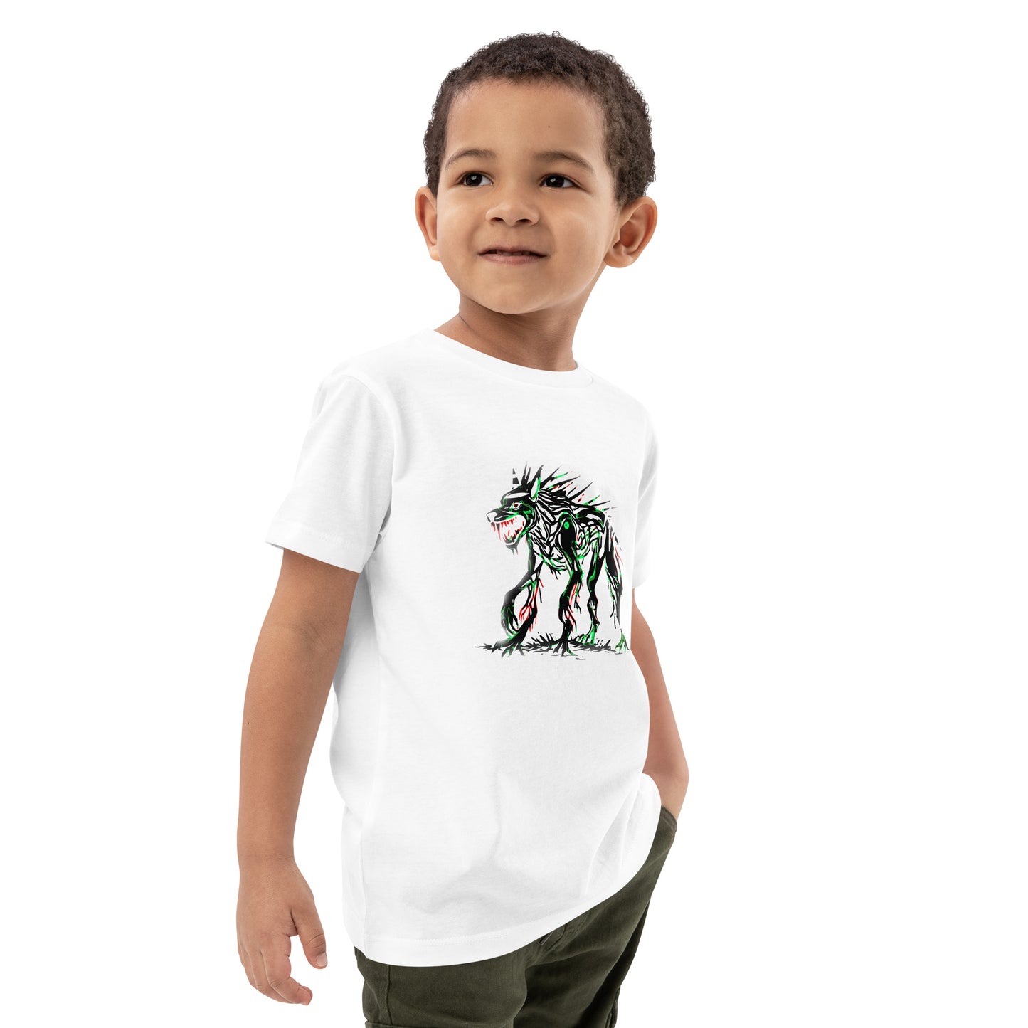 Bio-Baumwoll-T-Shirt für Kinder Wolf