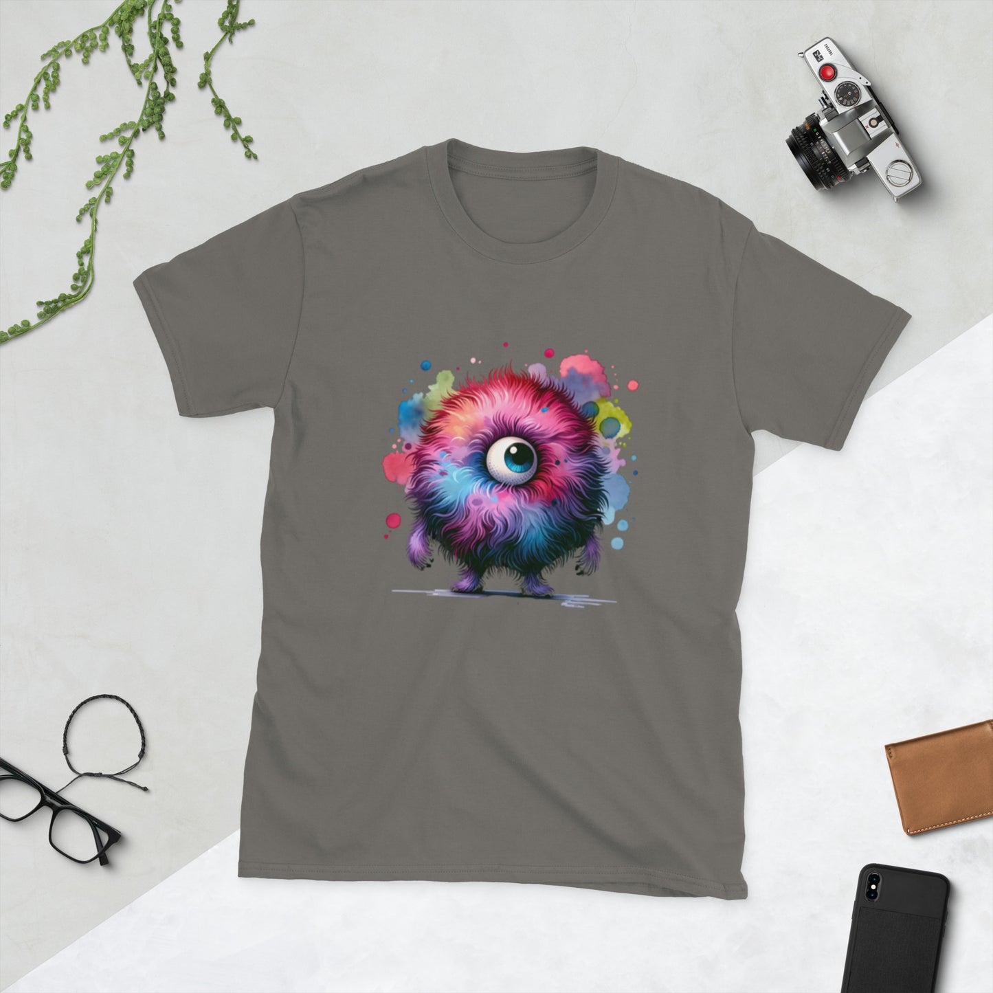 Kurzärmliges Unisex-T-Shirt Wuschelauge