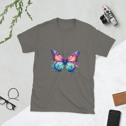 Kurzärmliges Unisex-T-Shirt Schmetterling