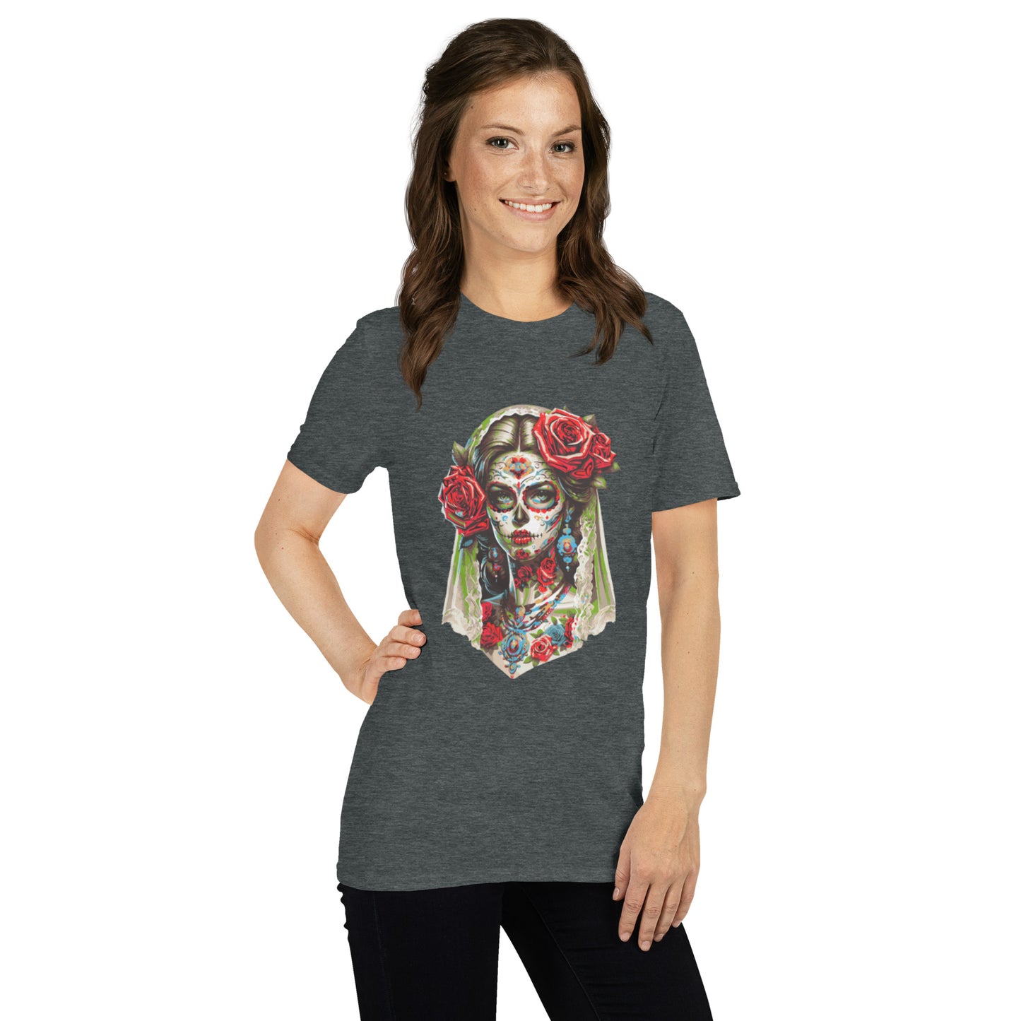 Kurzärmliges Unisex-T-Shirt La Catrina