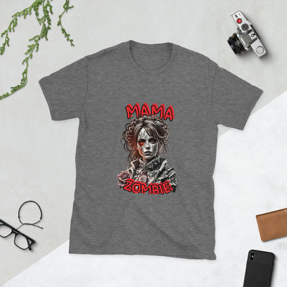 Kurzärmliges Unisex-T-Shirt "Mama Zombie"