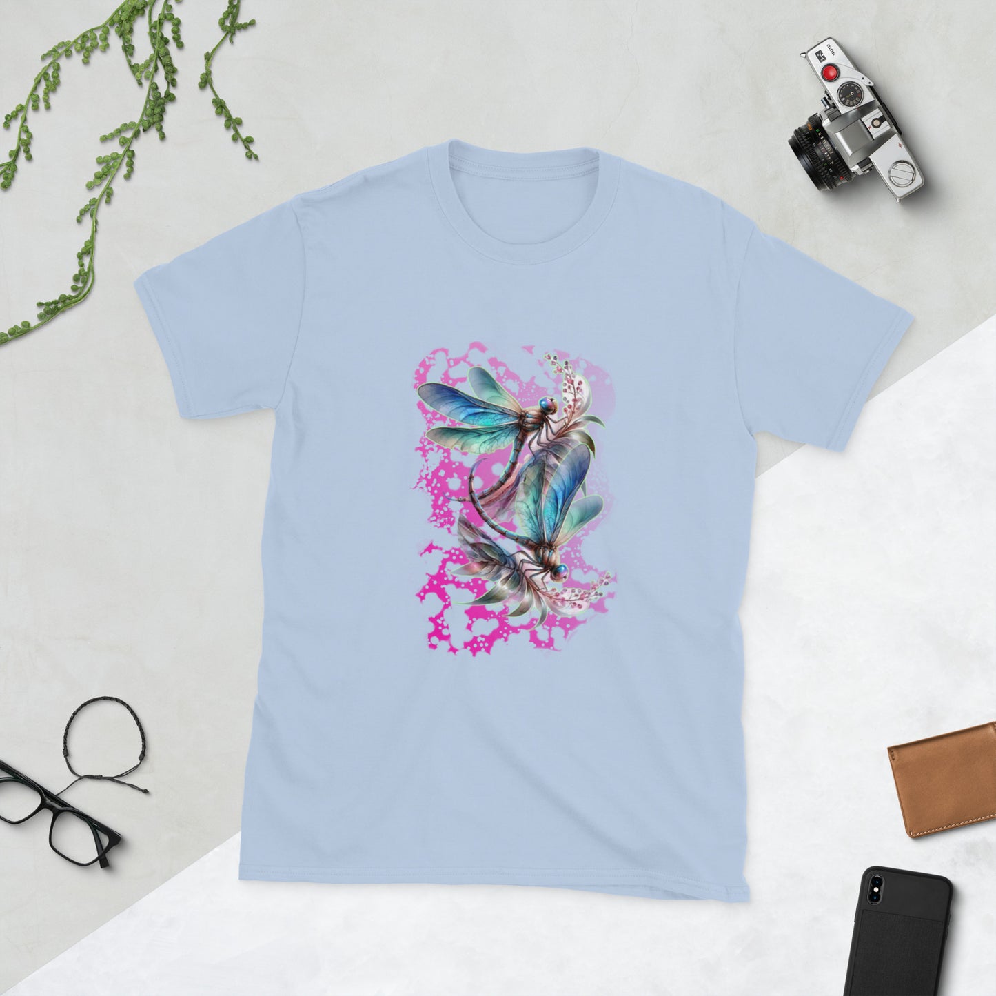 Kurzärmliges Unisex-T-Shirt Libellen