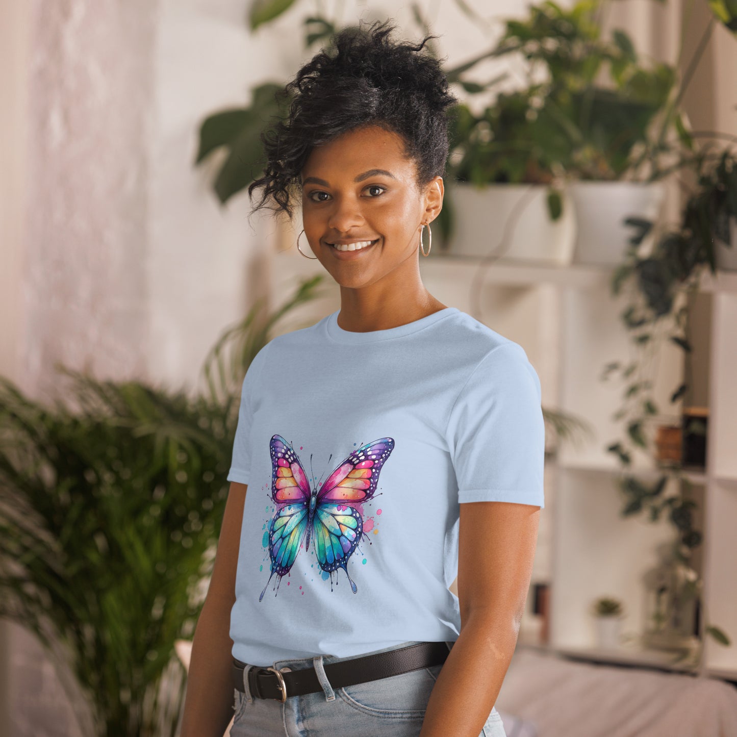 Kurzärmliges Unisex-T-Shirt Softstyle Schmetterling