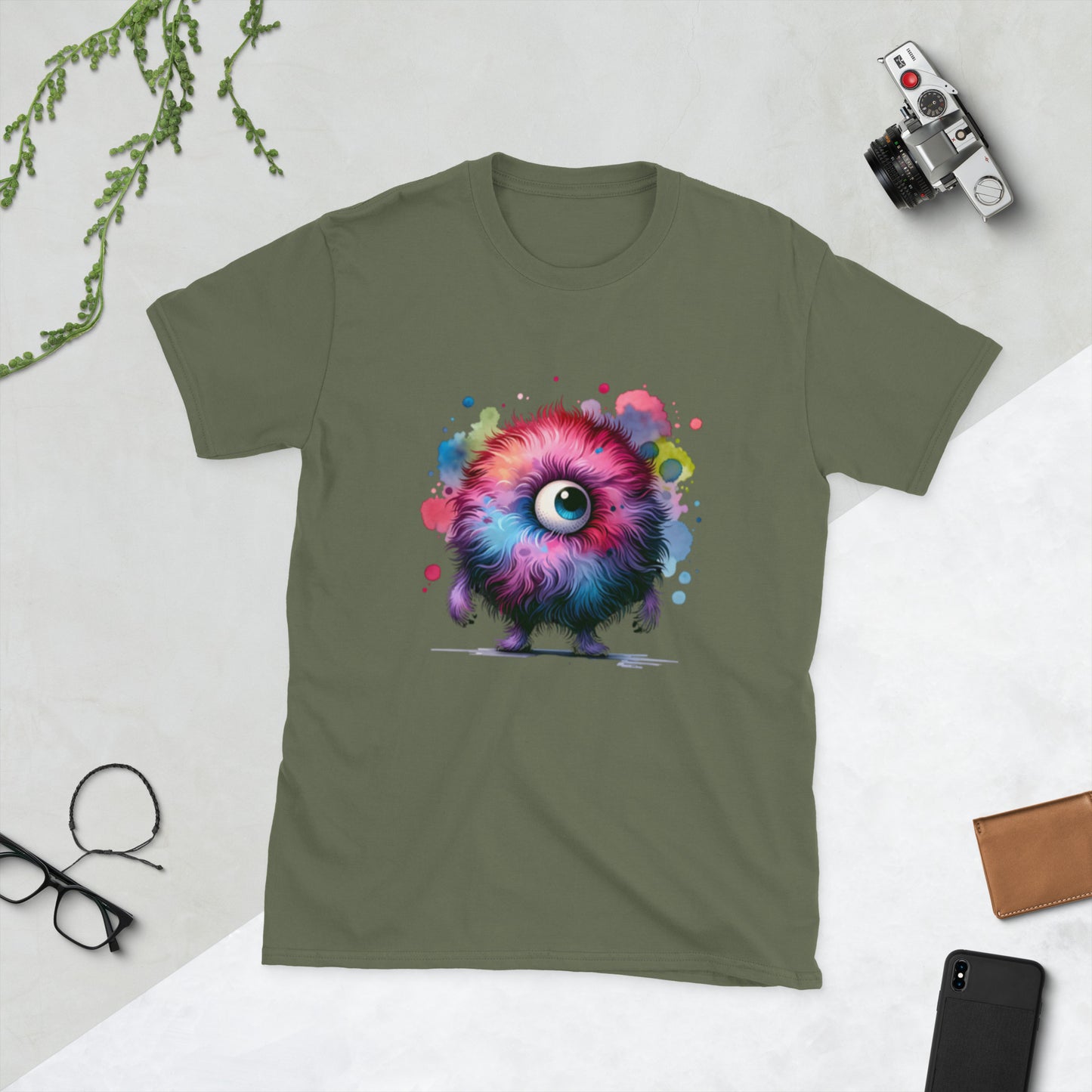 Kurzärmliges Unisex-T-Shirt Wuschelauge