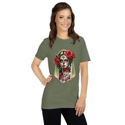 Kurzärmliges Unisex-T-Shirt La Catrina