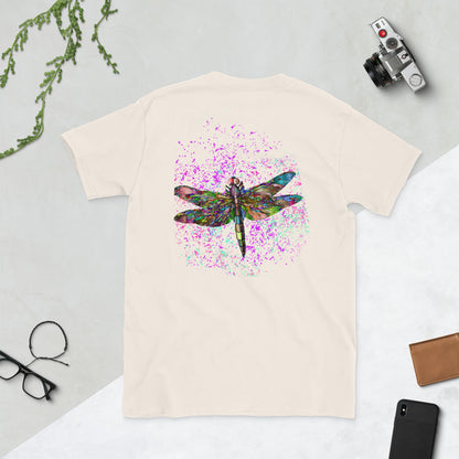 Kurzärmliges Unisex-T-Shirt Libellen mit doppelseitigem Druck