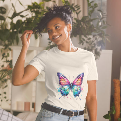 Kurzärmliges Unisex-T-Shirt Softstyle Schmetterling