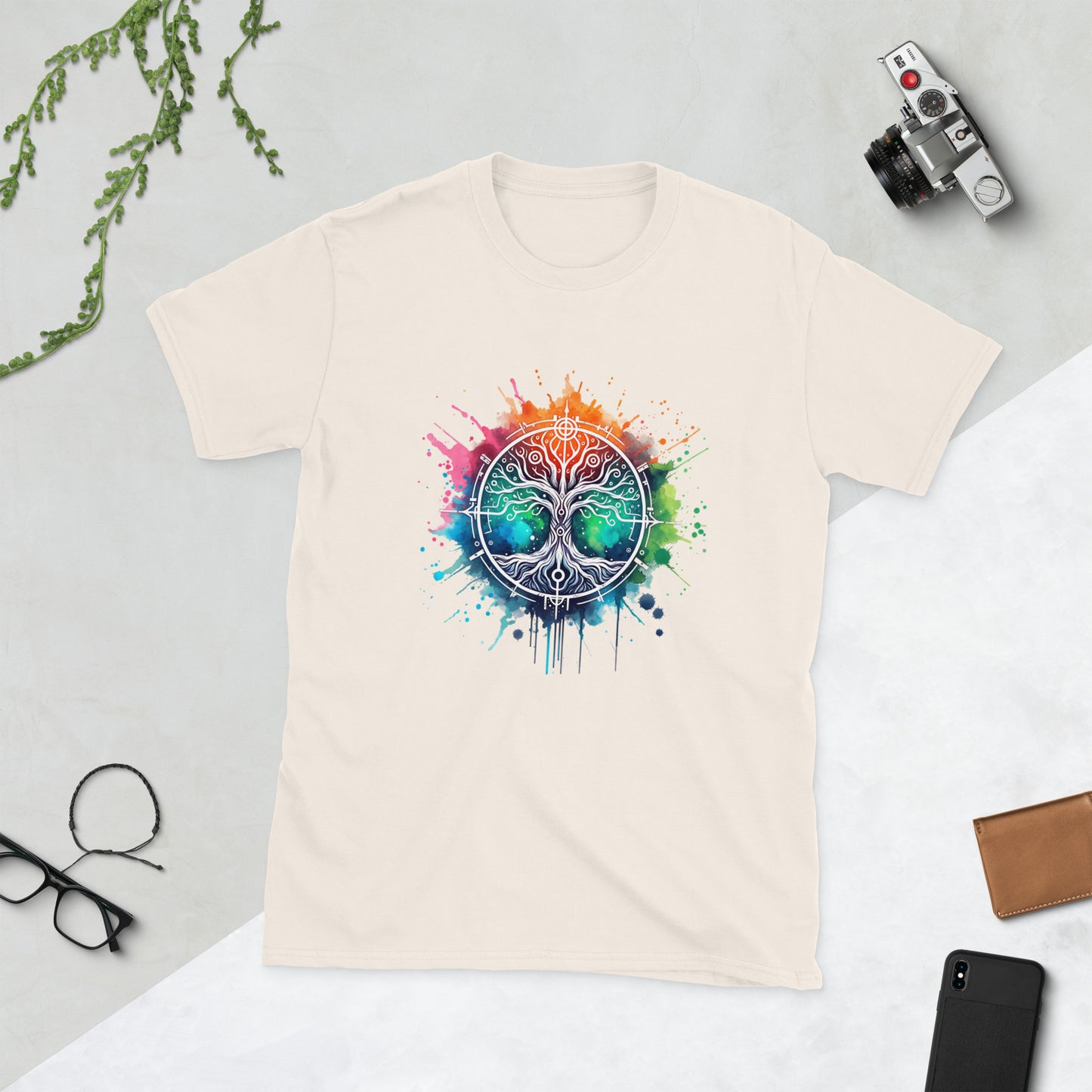 Kurzärmliges Unisex-T-Shirt Lebensbaum