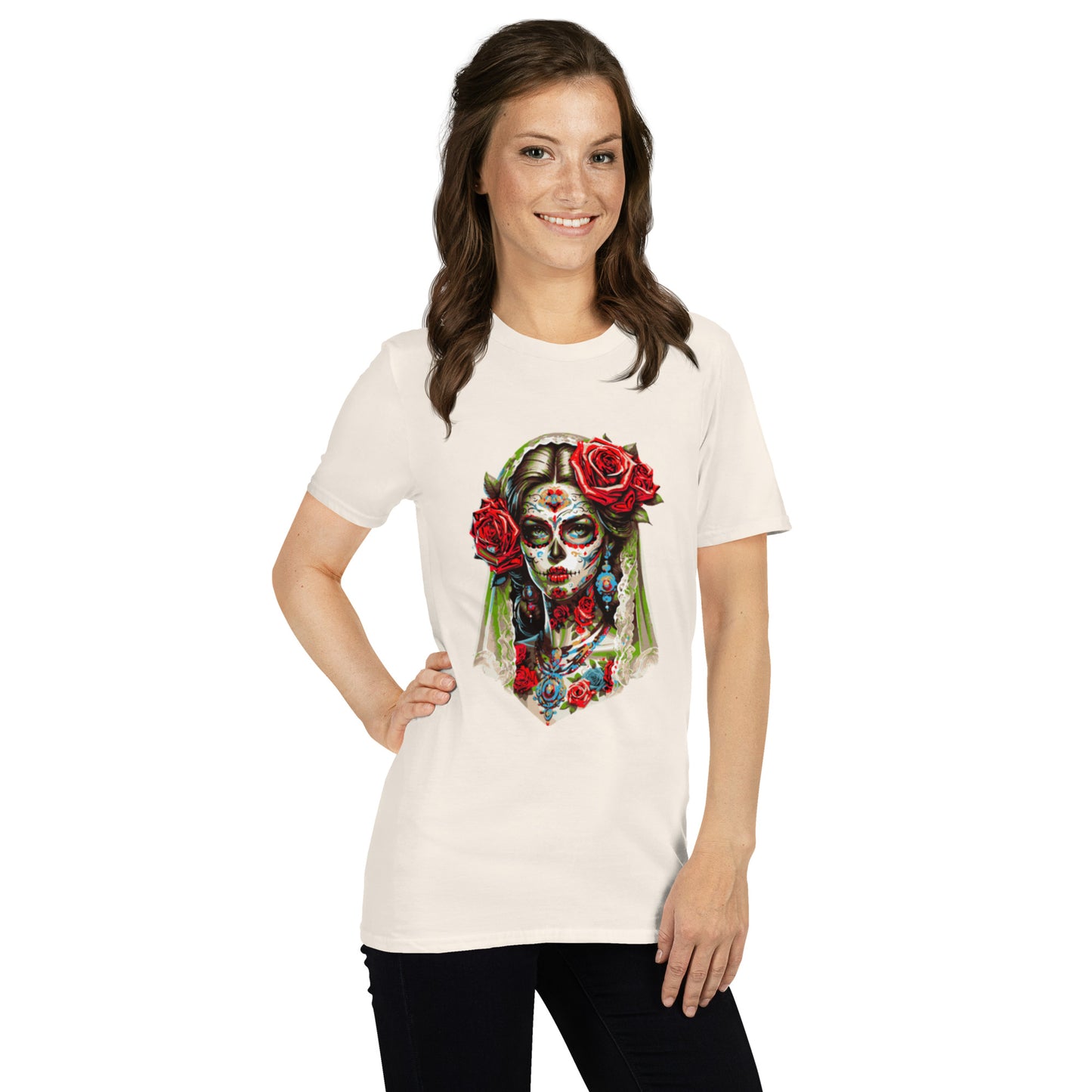 Kurzärmliges Unisex-T-Shirt La Catrina