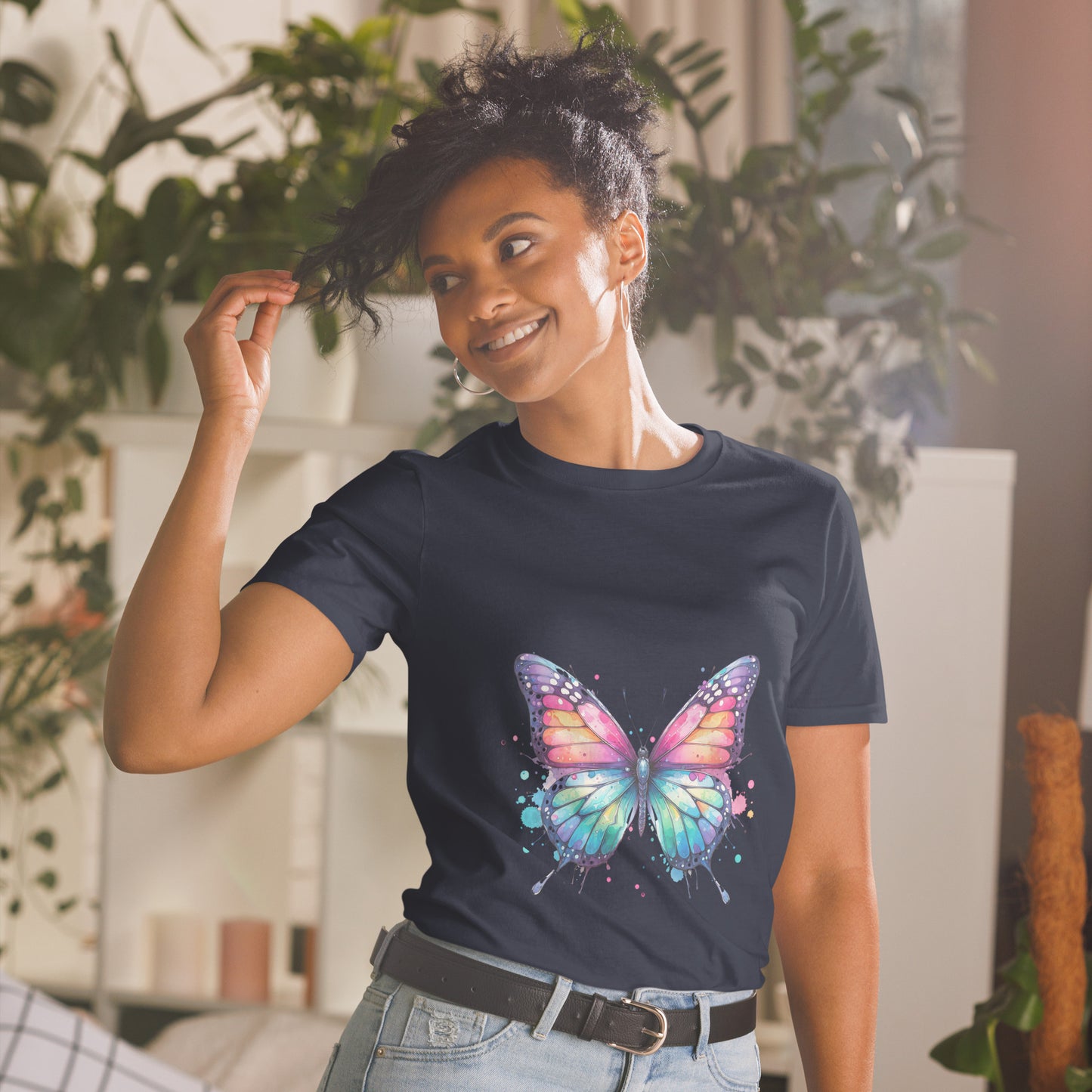 Kurzärmliges Unisex-T-Shirt Softstyle Schmetterling