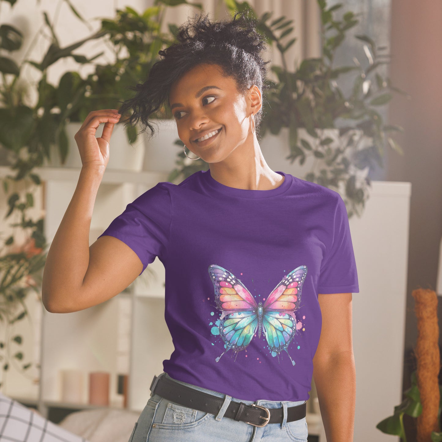 Kurzärmliges Unisex-T-Shirt Softstyle Schmetterling