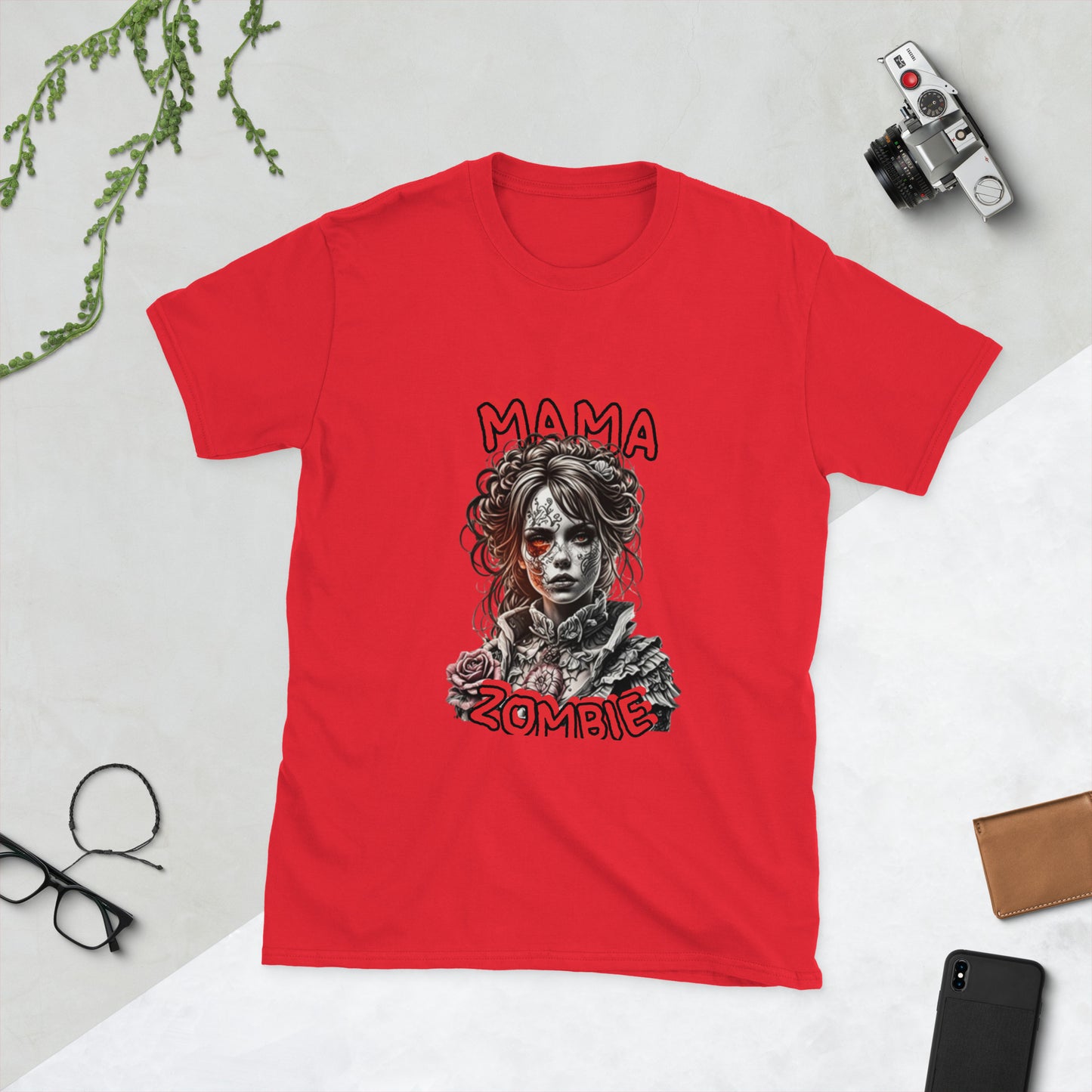 Kurzärmliges Unisex-T-Shirt "Mama Zombie"