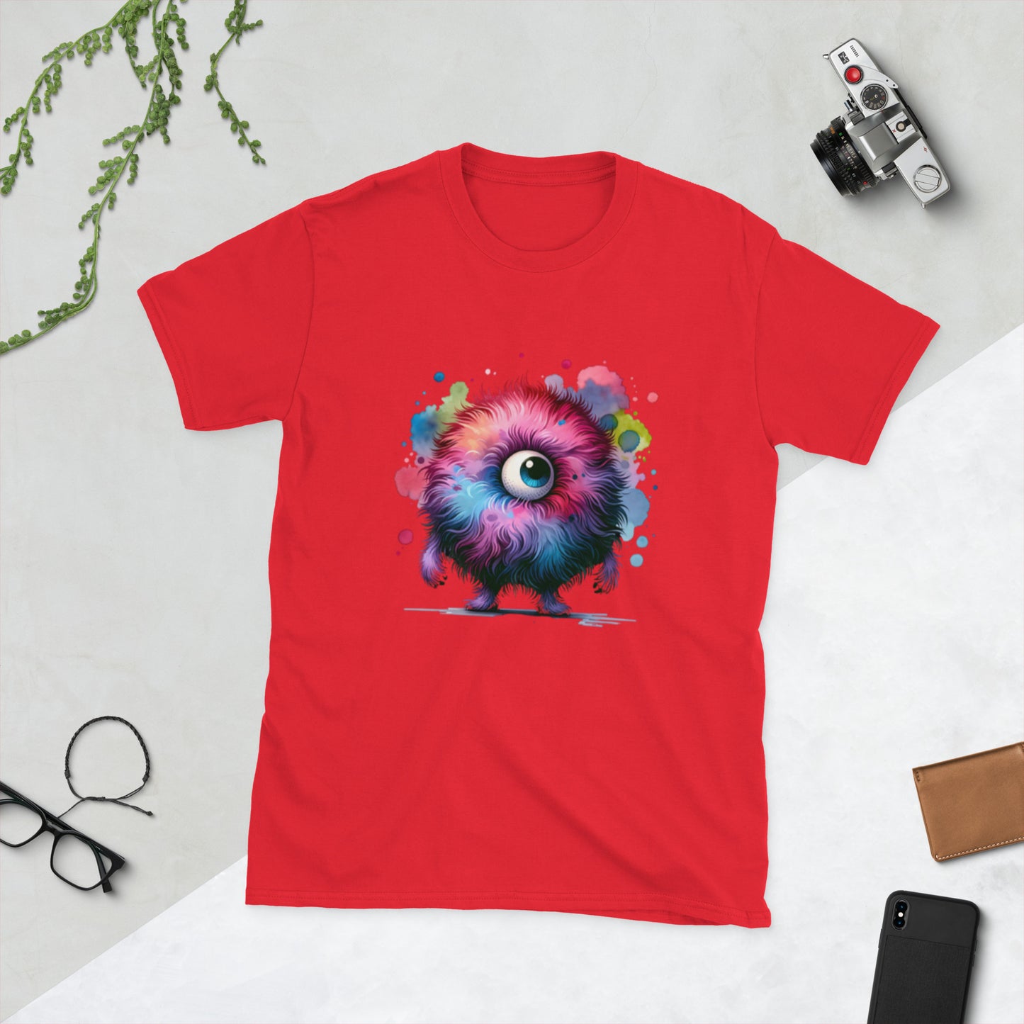 Kurzärmliges Unisex-T-Shirt Wuschelauge