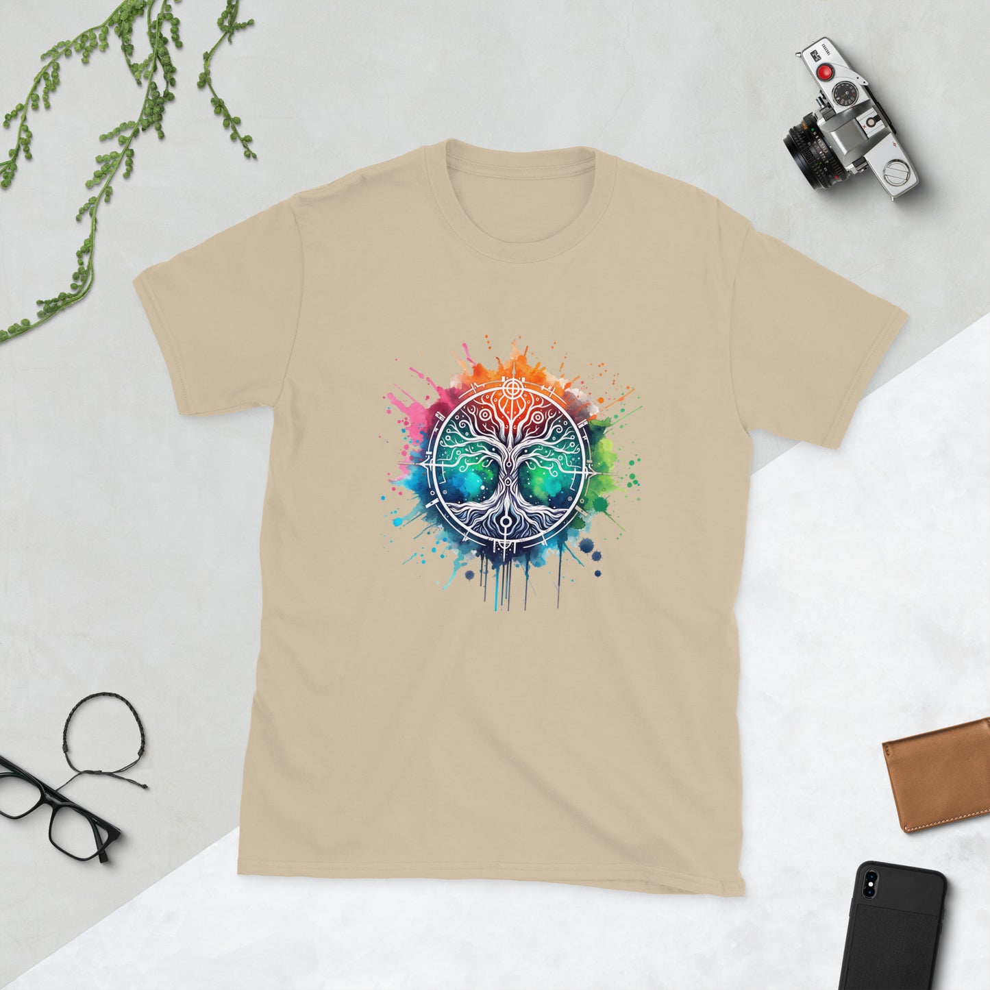 Kurzärmliges Unisex-T-Shirt Lebensbaum