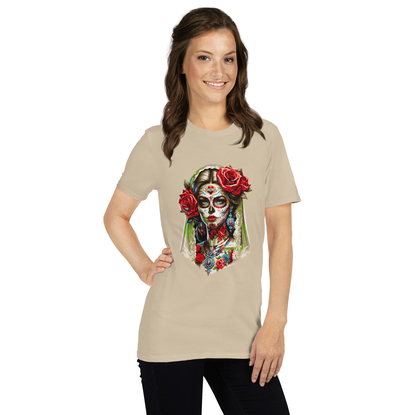 Kurzärmliges Unisex-T-Shirt La Catrina