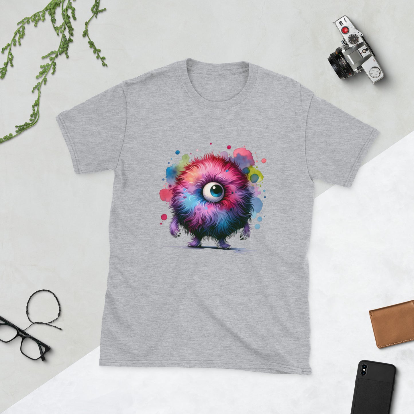 Kurzärmliges Unisex-T-Shirt Wuschelauge