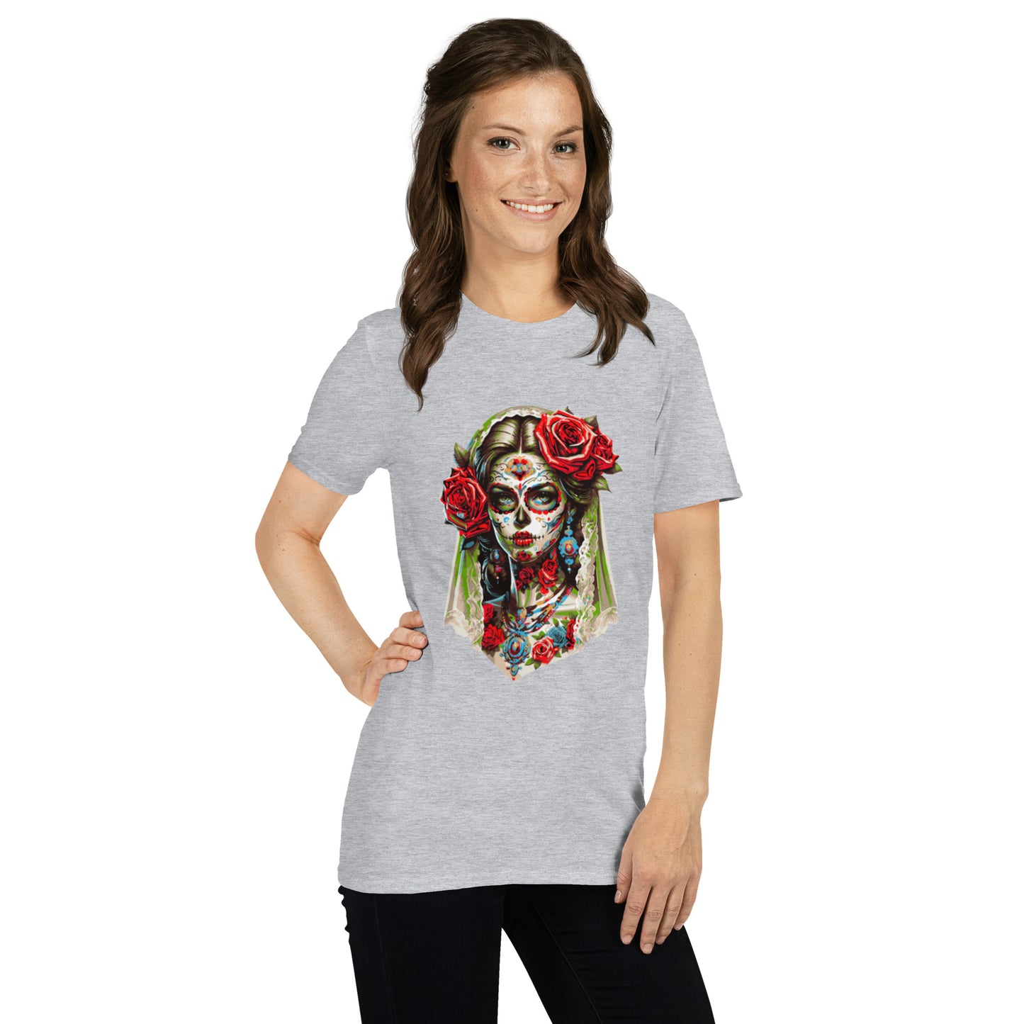 Kurzärmliges Unisex-T-Shirt La Catrina