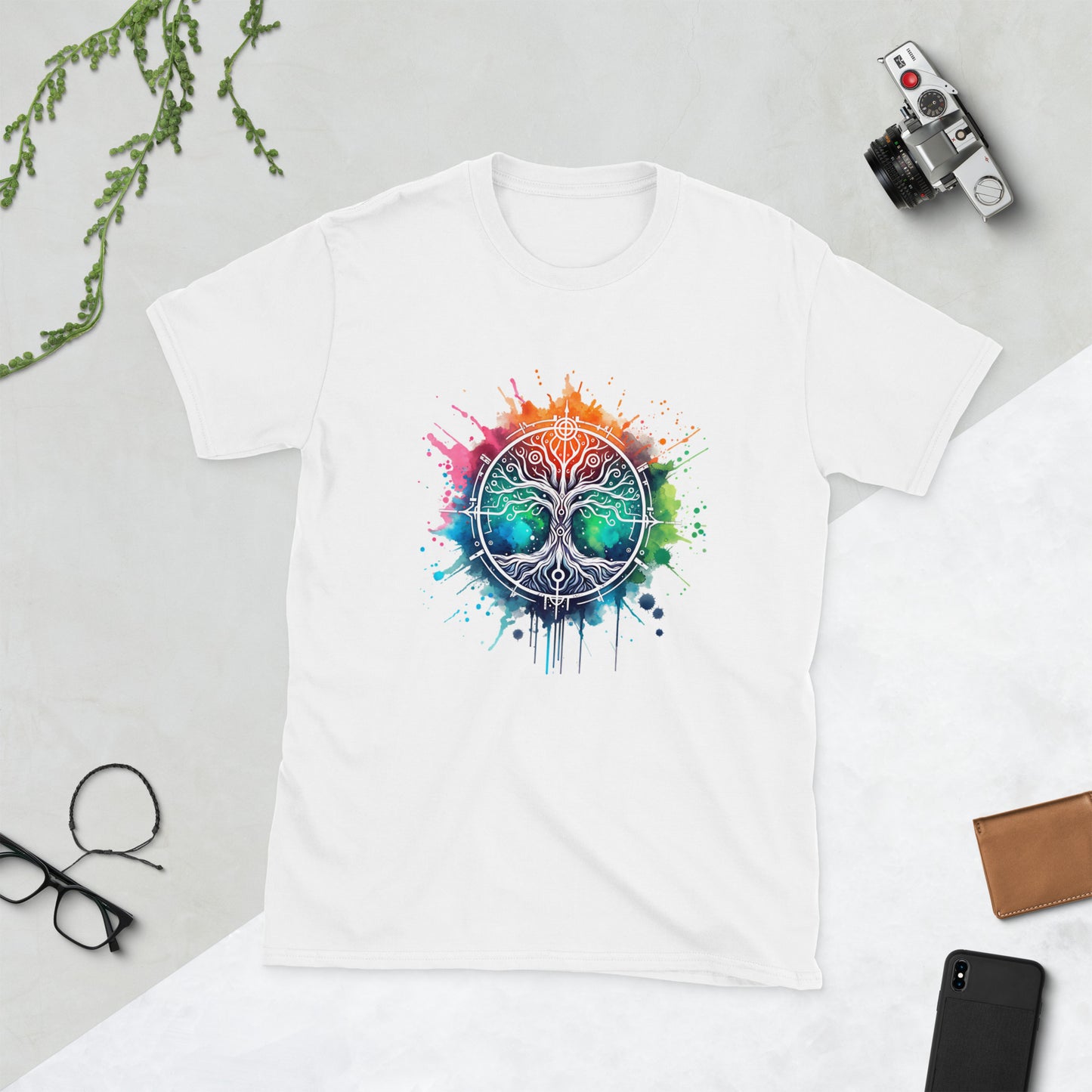 Kurzärmliges Unisex-T-Shirt Lebensbaum