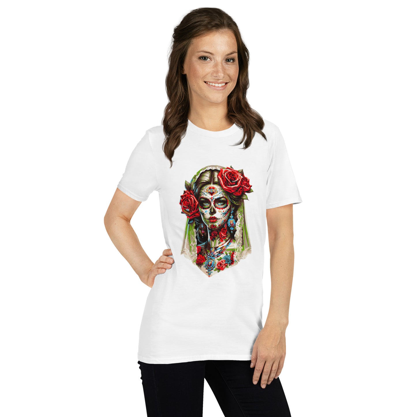 Kurzärmliges Unisex-T-Shirt La Catrina