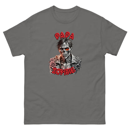 Klassisches Unisex T-Shirt Papa Zombie