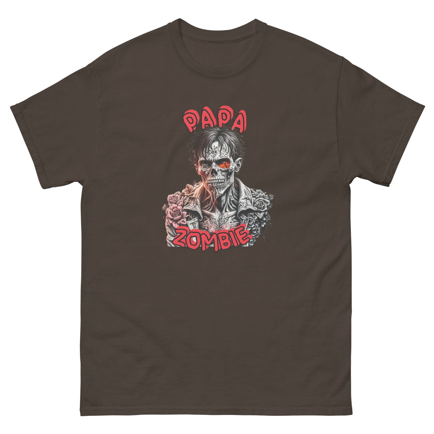 Klassisches Unisex T-Shirt Papa Zombie