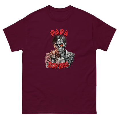 Klassisches Unisex T-Shirt Papa Zombie