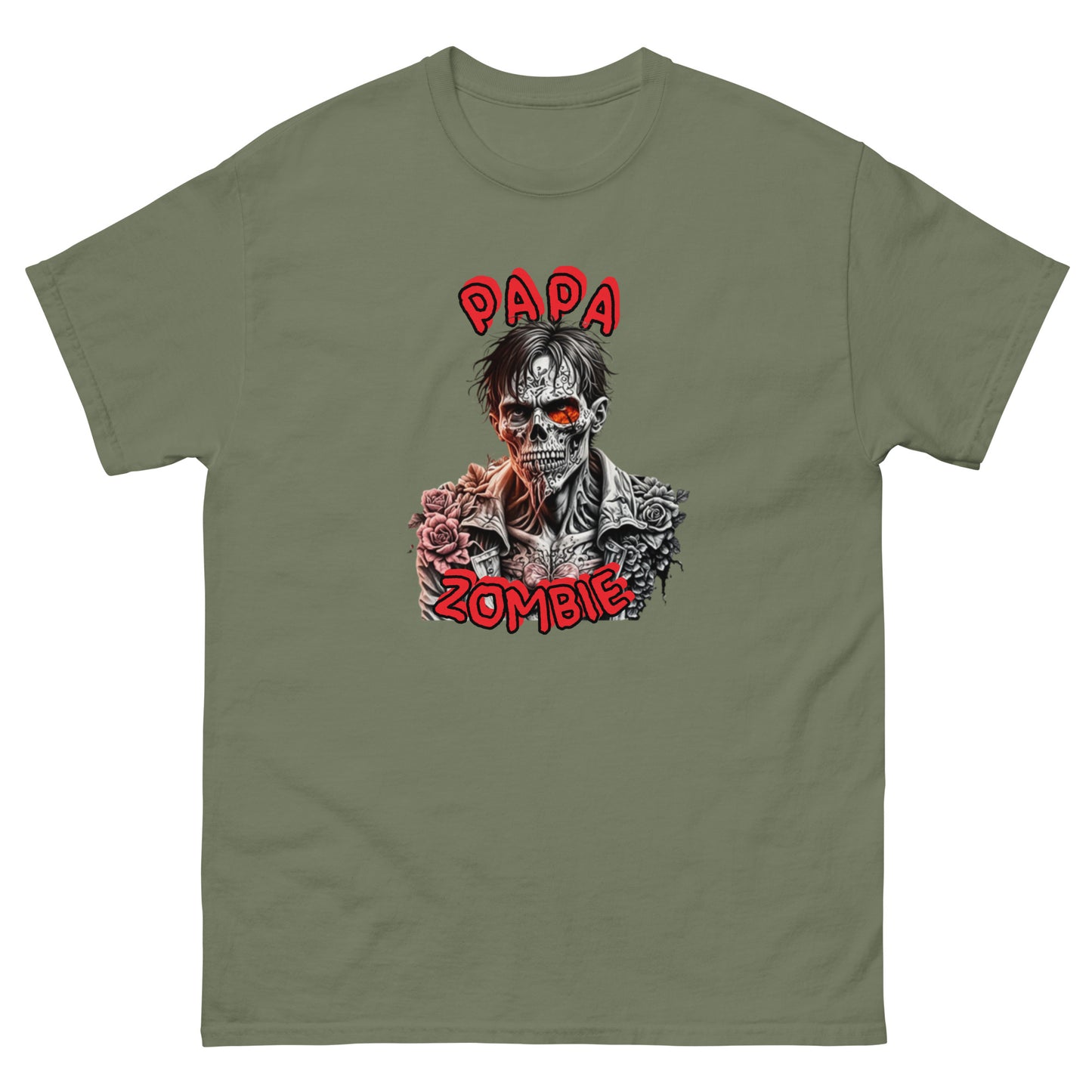 Klassisches Unisex T-Shirt Papa Zombie