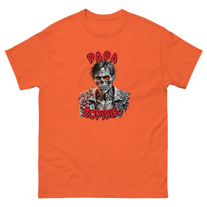 Klassisches Unisex T-Shirt Papa Zombie