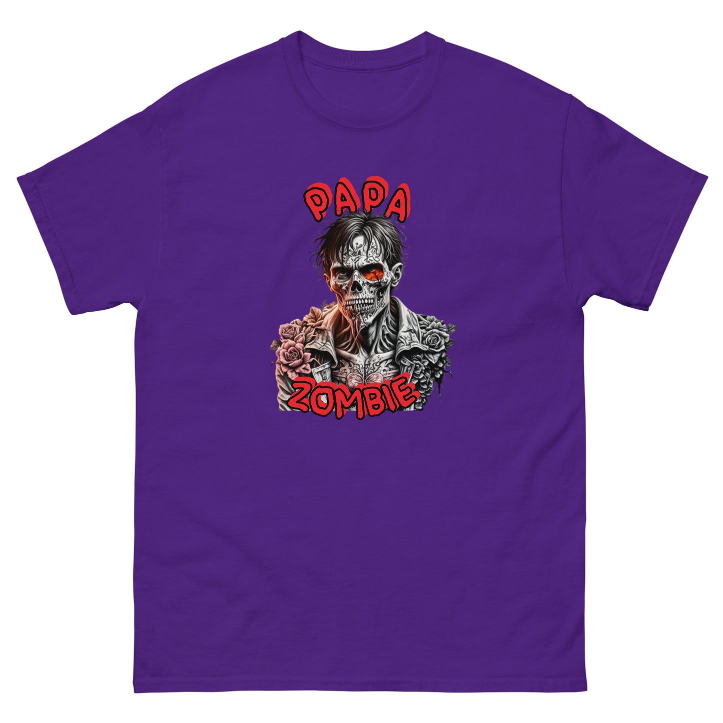 Klassisches Unisex T-Shirt Papa Zombie