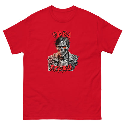 Klassisches Unisex T-Shirt Papa Zombie