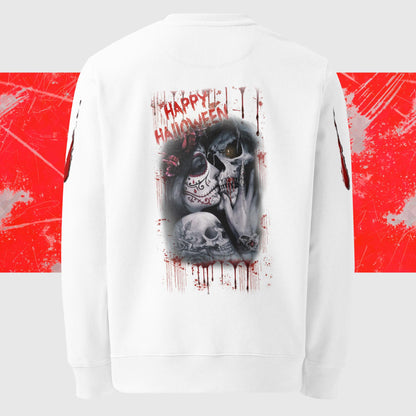 Unisex Bio-Pullover "Happy Halloween" Alloverprint