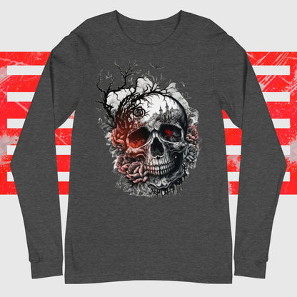 Langarmshirt Rose Skull