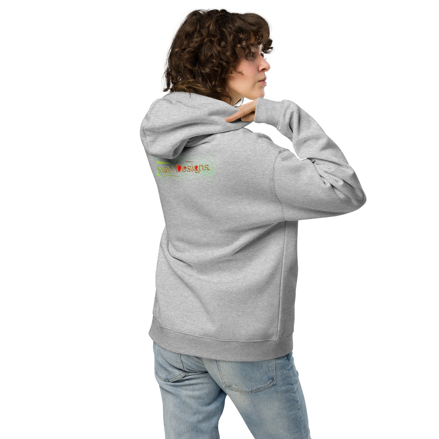 Oversized-Unisex-Hoodie Herz mit Sonnenbrille doppelseitiger Druck