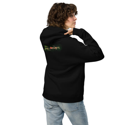 Oversized-Unisex-Hoodie Herz mit Sonnenbrille doppelseitiger Druck