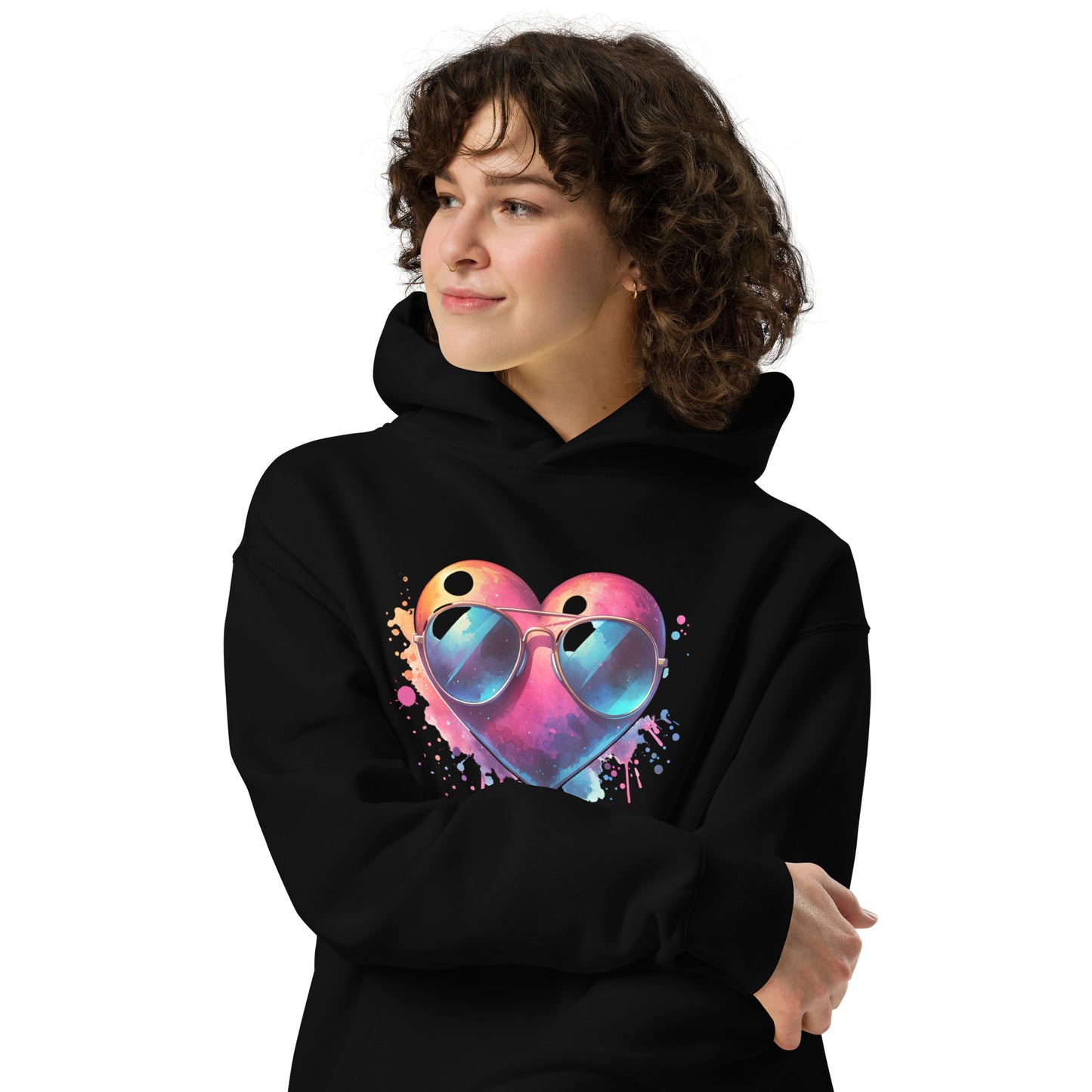 Oversized-Unisex-Hoodie Herz