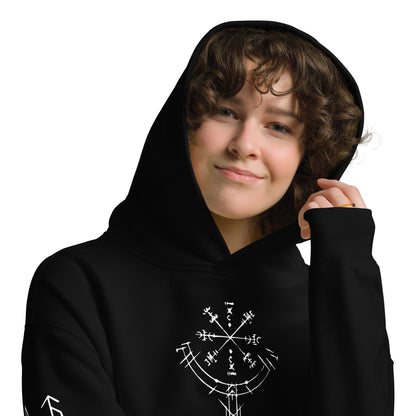 Oversized-Unisex-Hoodie Runen Schutzsymbole Alloverprint