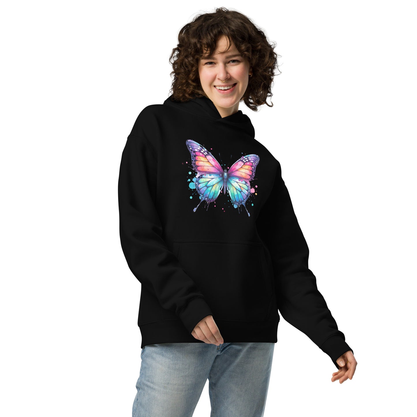 Oversized-Unisex-Hoodie Schmetterling