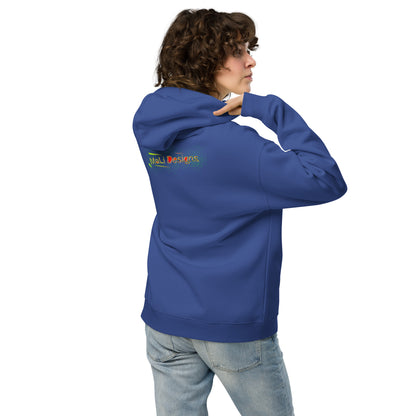 Oversized-Unisex-Hoodie Herz mit Sonnenbrille doppelseitiger Druck