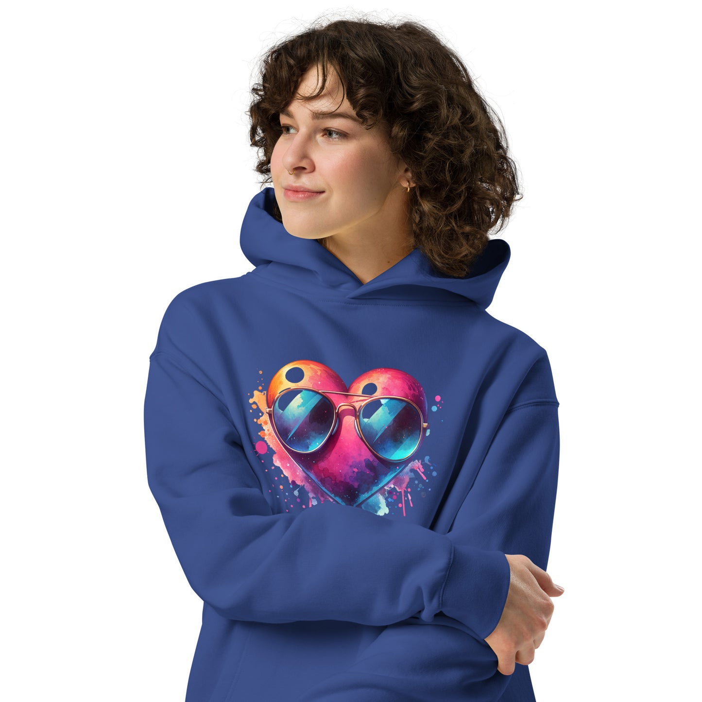 Oversized-Unisex-Hoodie Herz