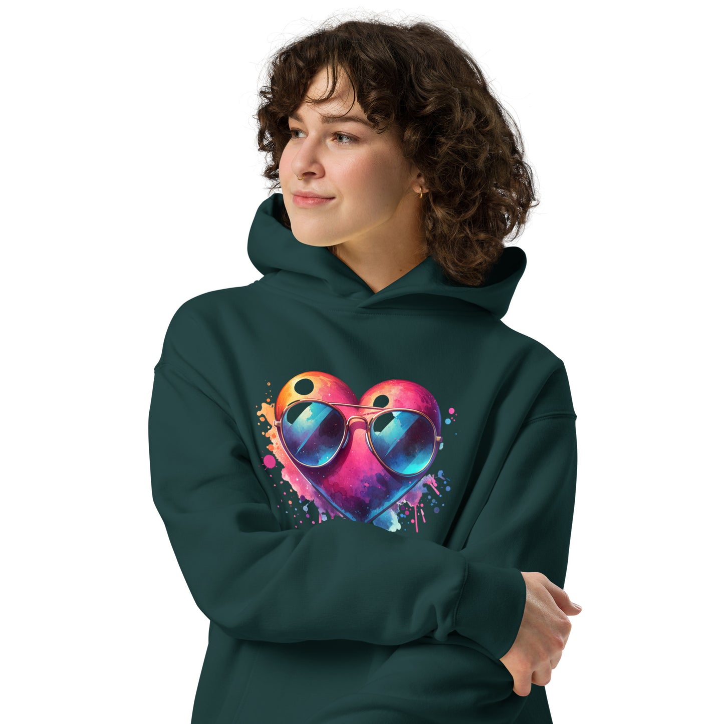 Oversized-Unisex-Hoodie Herz